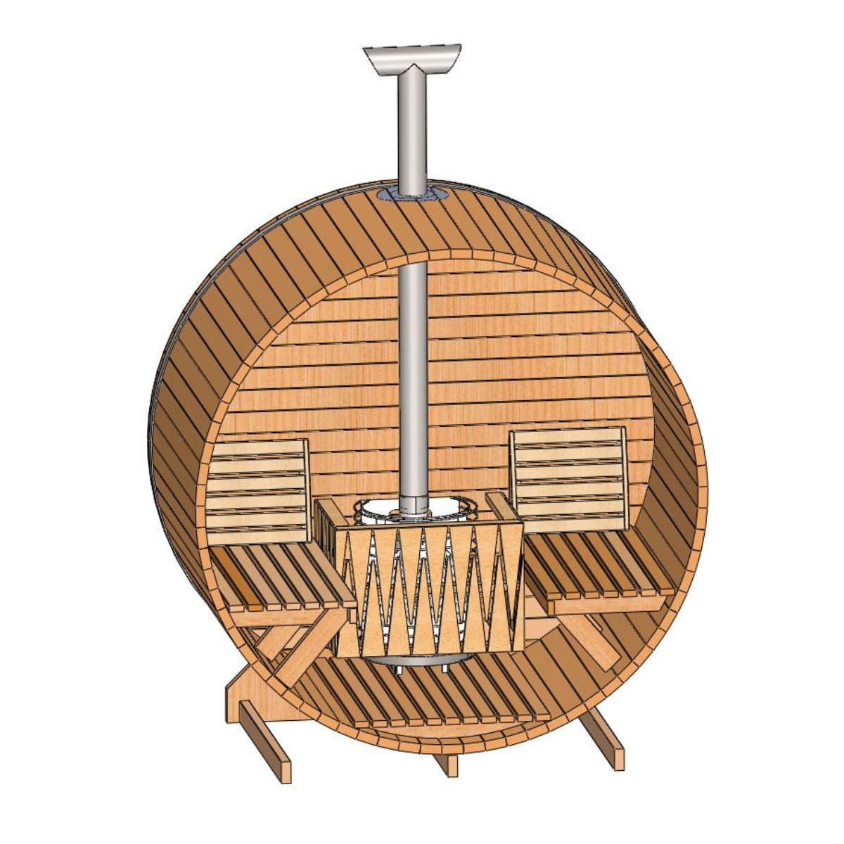 BARREL SAUNA PLAN