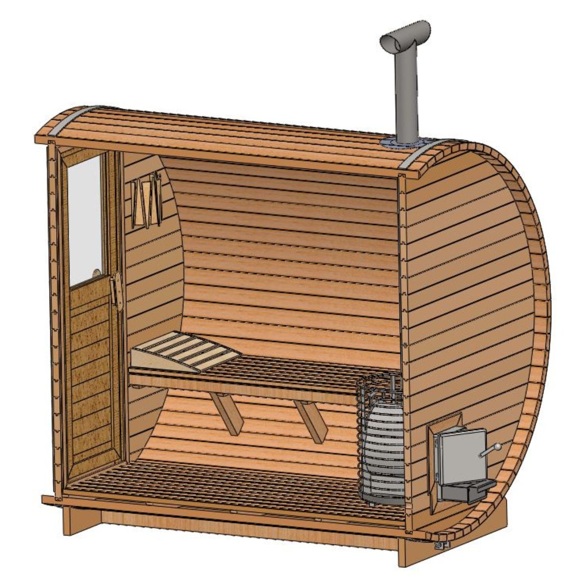 BARREL SAUNA PLAN